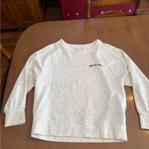 Cozy White Gap Leopard Print Womens Sweatshirt